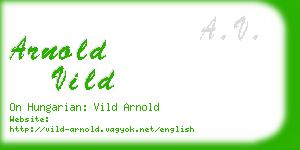 arnold vild business card